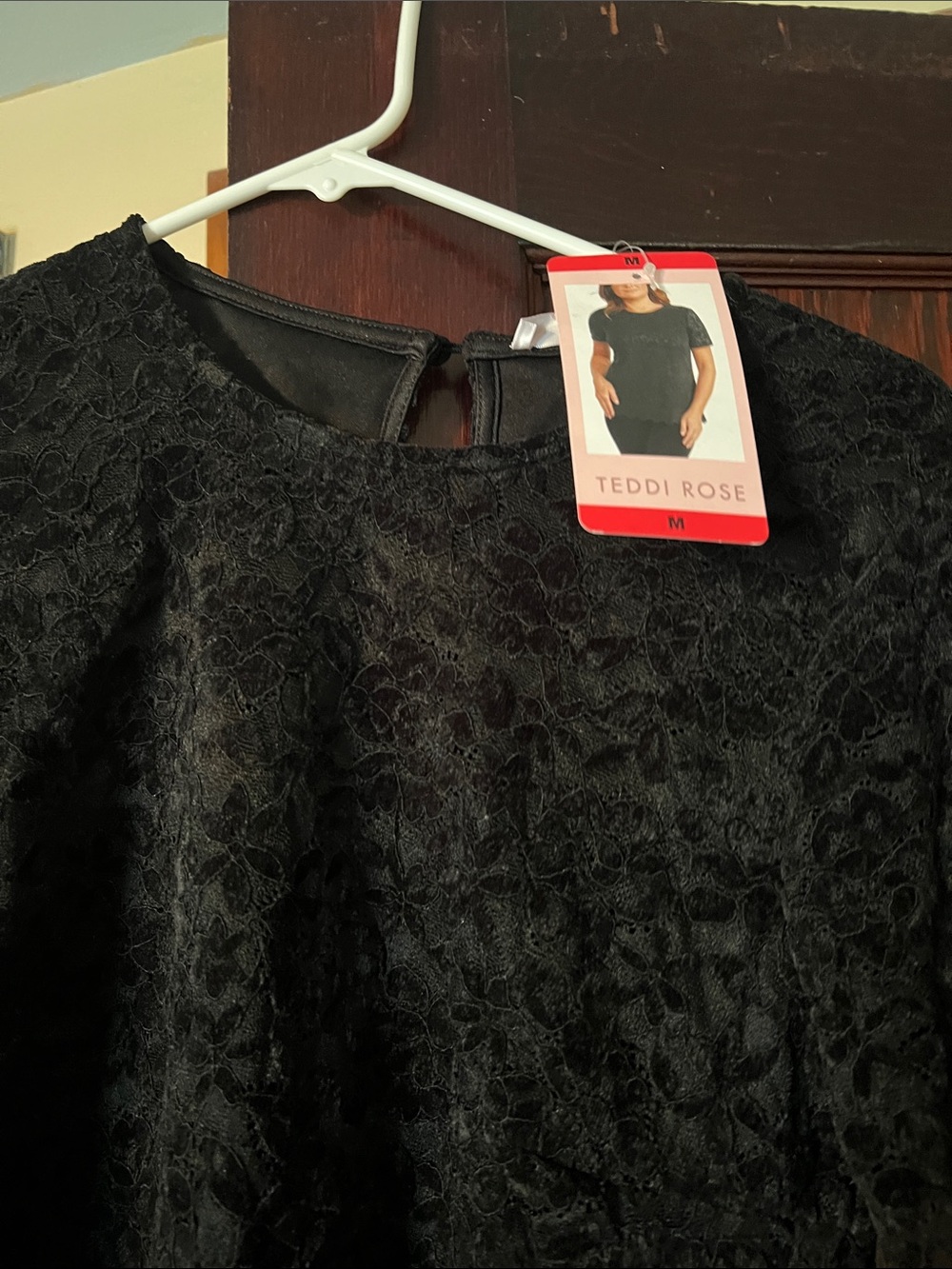 Teddi Rose Black Lace Sheath Top